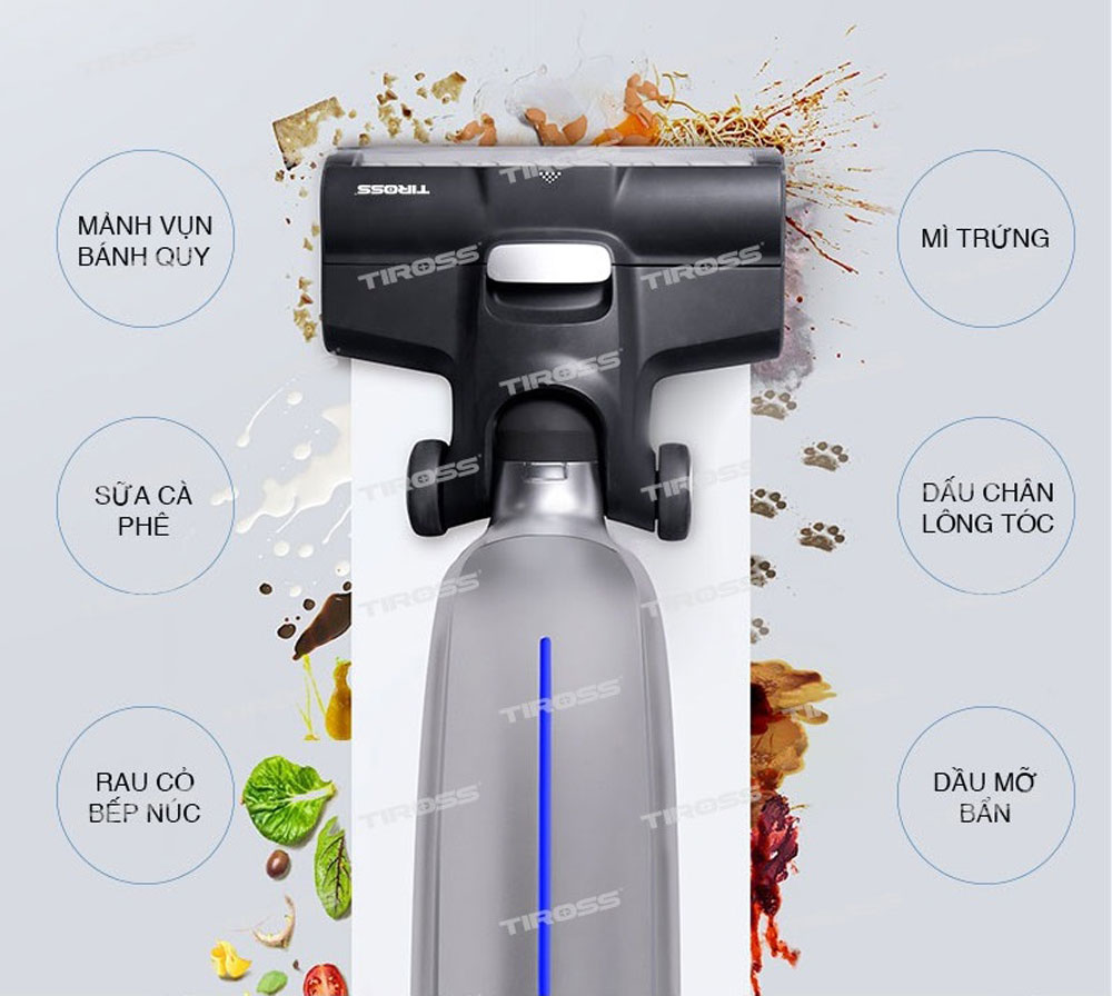 Máy hút bụi khô và ướt không dây Tiross TS9306 - Hàng chính hãng