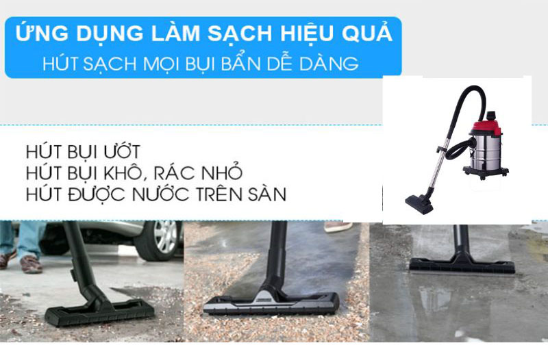 Thiết bị có chức năng hút khô, hút nước và các bụi bẩn công nghiệp