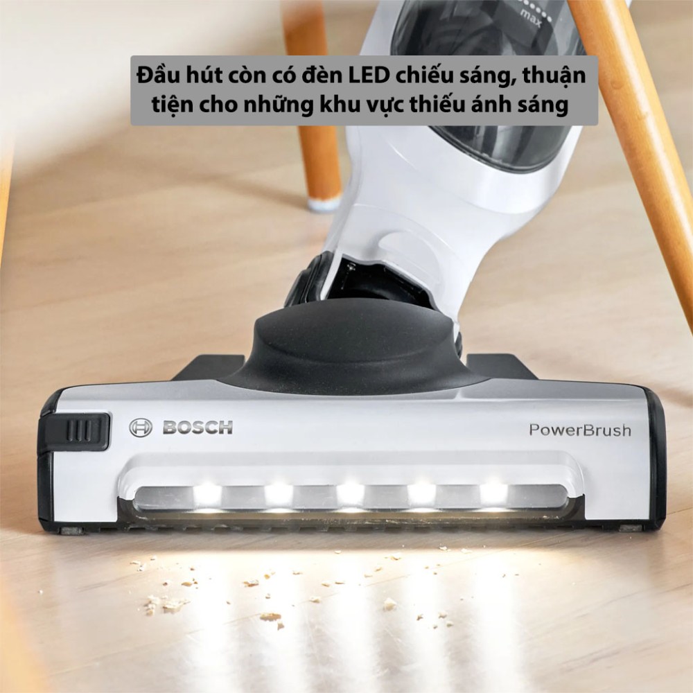 Máy hút bụi không dây Bosch BCH3P2301 - Series 4 (trắng) - Hàng chính hãng