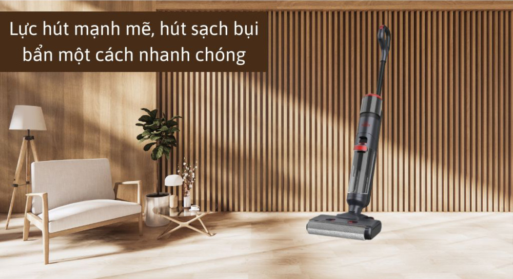 Máy hút bụi lau nhà không dây Homate M250DW - Hàng chính hãng