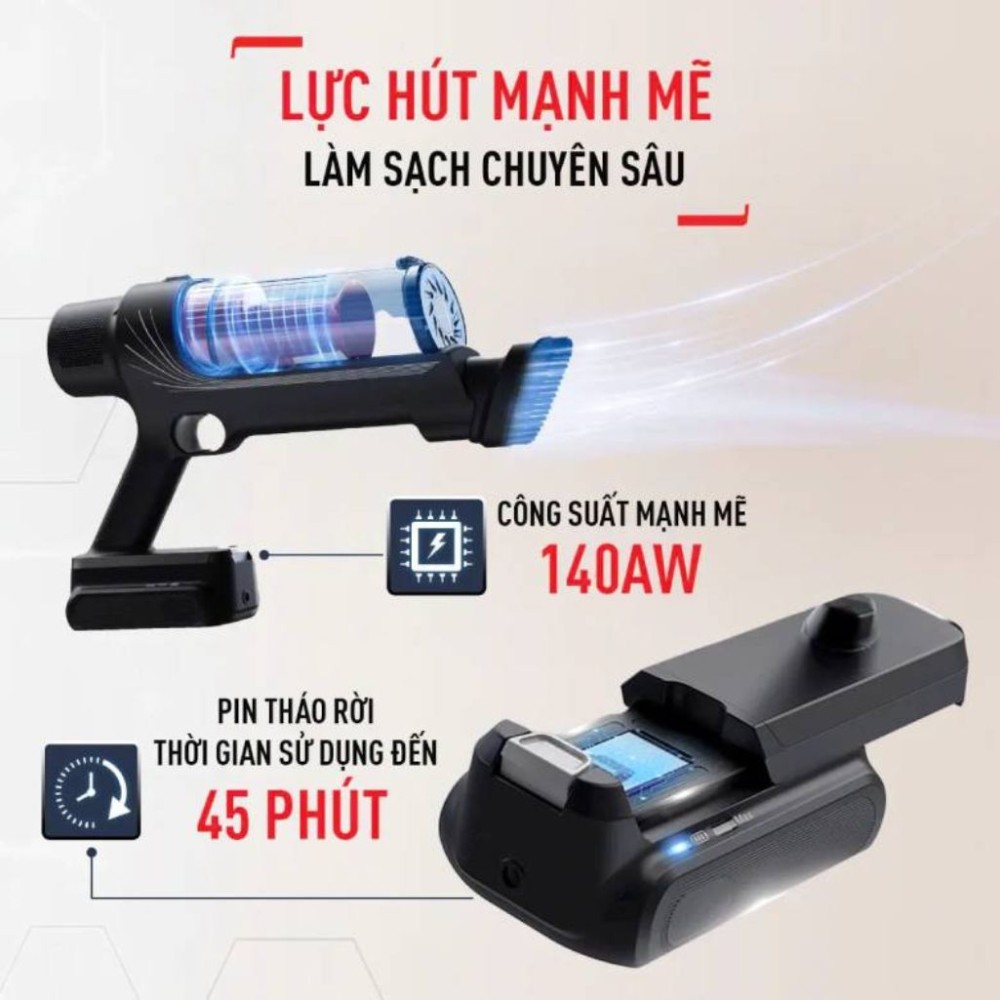 Máy hút bụi không dây Tefal Expert 7.6 TY6A75WO - Hàng chính hãng