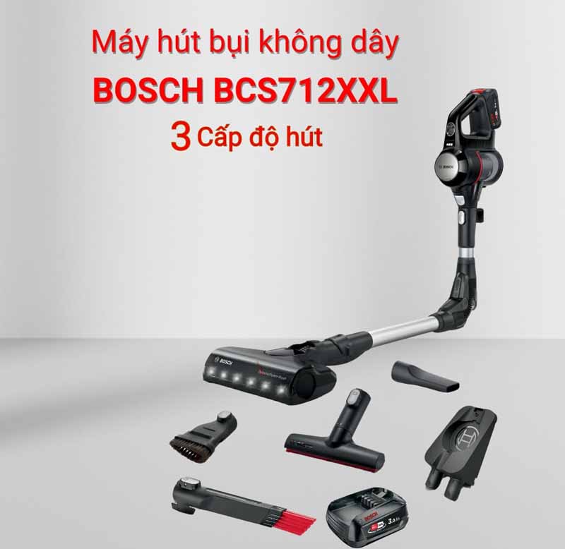 Máy hút bụi không dây Bosch BCS712XXL - Hàng chính hãng