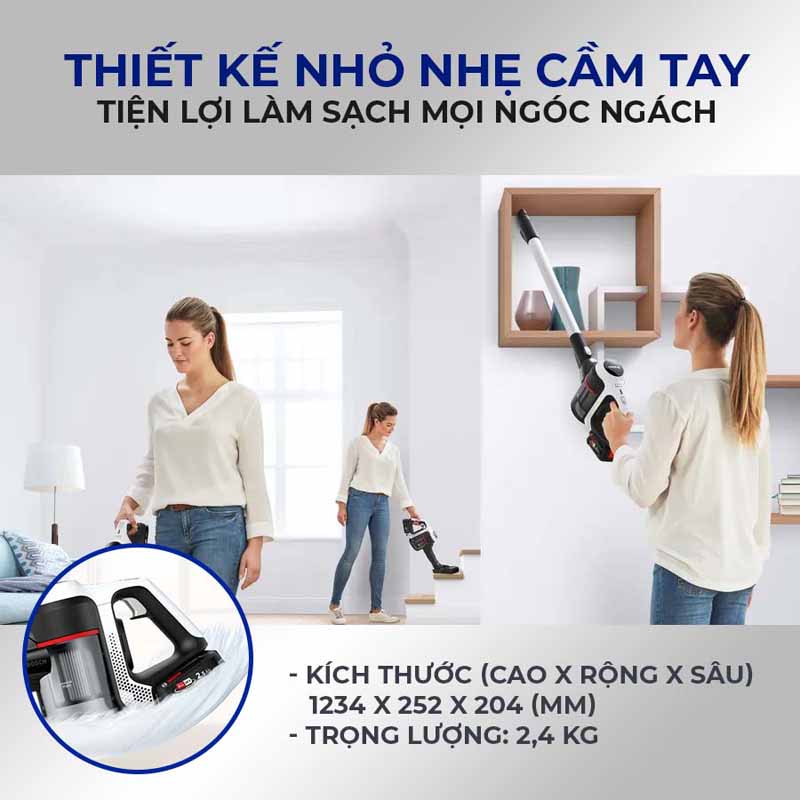 Máy hút bụi không dây Bosch BCS61113 - Hàng chính hãng