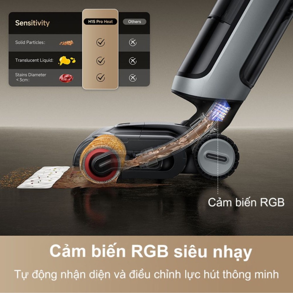 Máy hút bụi lau nhà Dreame H15 Pro Heat - Hàng chính hãng
