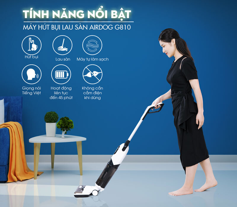 Máy hút bụi lau nhà Airdog GT810 - Hàng chính hãng