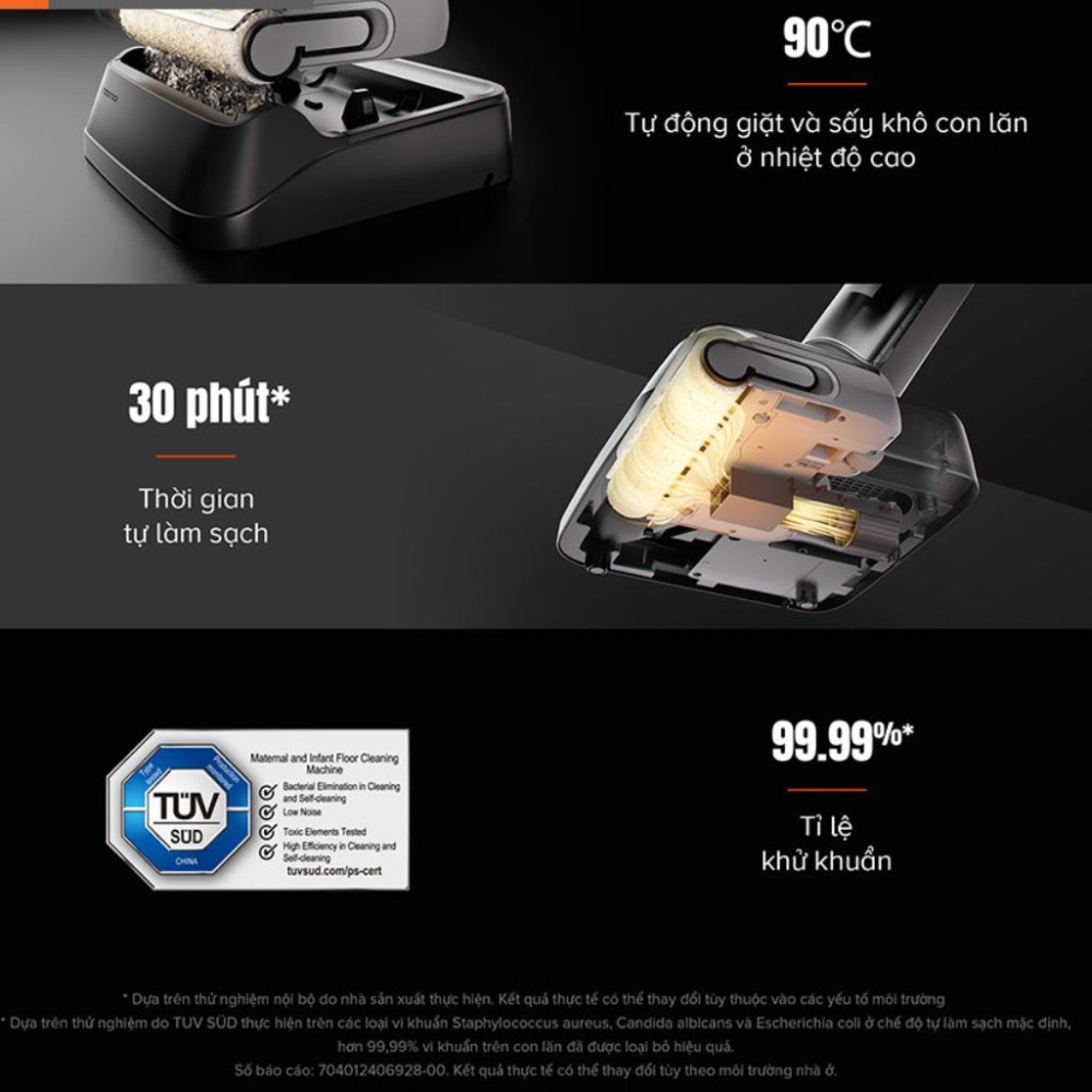 Máy hút bụi lau nhà cầm tay Roborock F25 RT - Hàng chính hãng