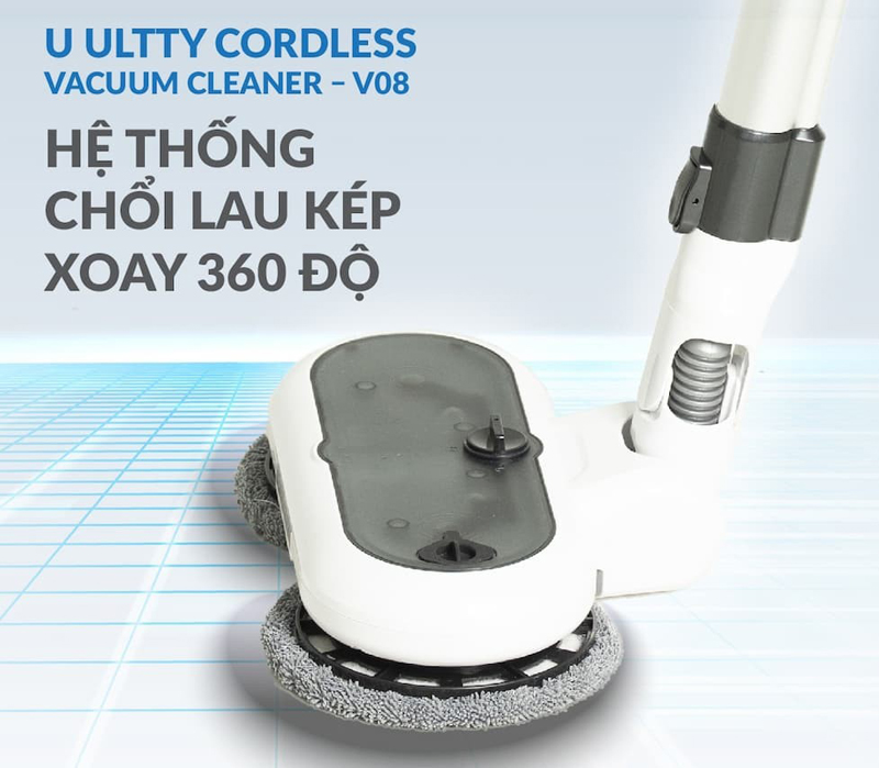 Máy hút bụi lau nhà không dây Ultty V08 - Hàng chính hãng