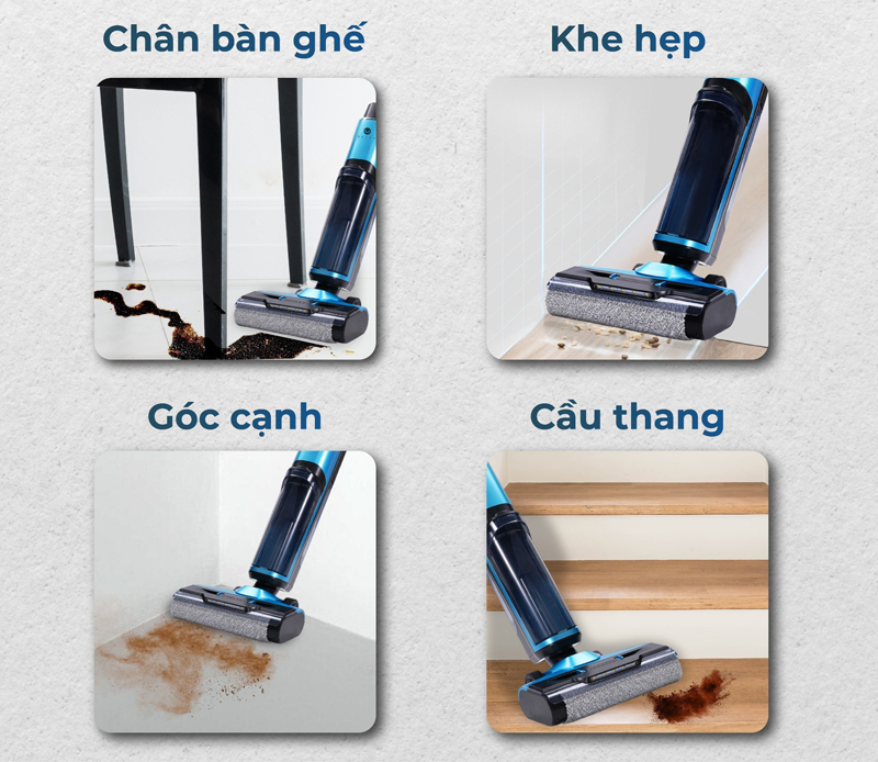 Dễ dàng làm sạch mọi vị trí