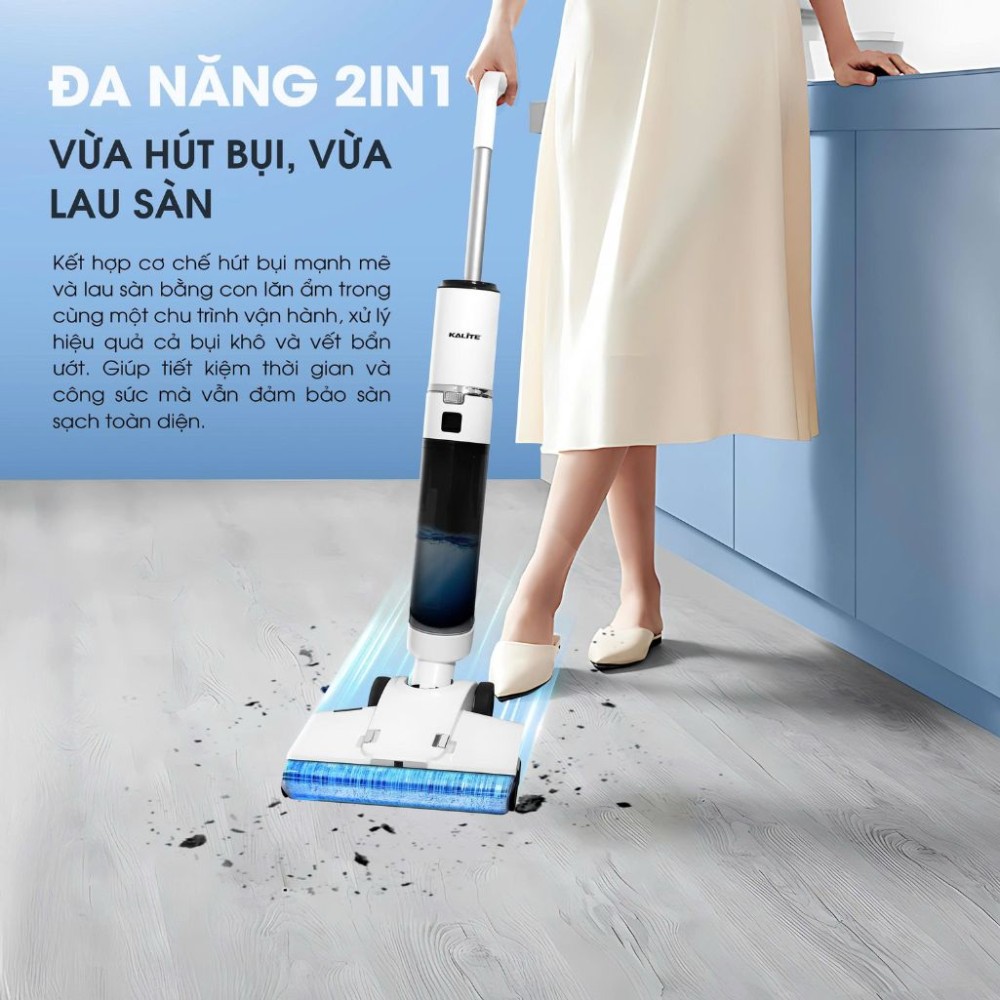 Máy hút bụi lau sàn Kalite H8 Pro - Hàng chính hãng