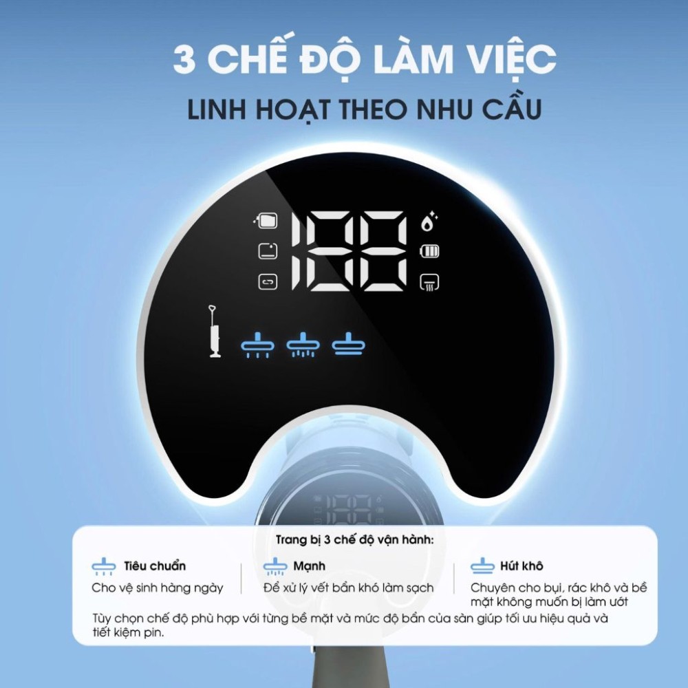 Máy hút bụi lau sàn Kalite H8 Pro - Hàng chính hãng