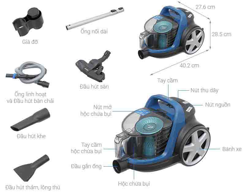 Máy hút bụi dạng hộp Philips FC9570/01 - Hàng chính hãng
