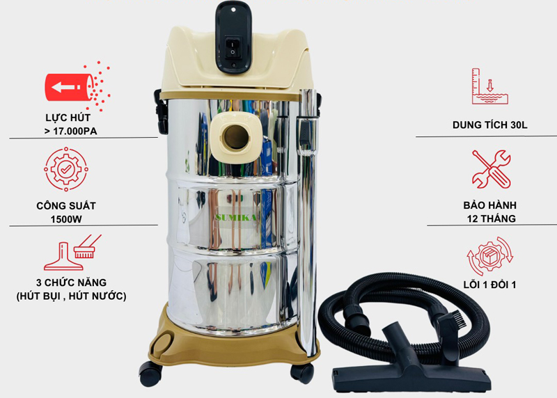 Máy hút bụi công nghiệp Sumika 230 - Hàng chính hãng