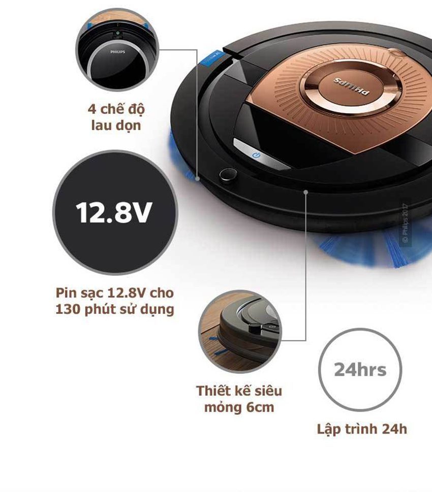 Máy hút bụi tự động Philips FC8776 - Hàng chính hãng
