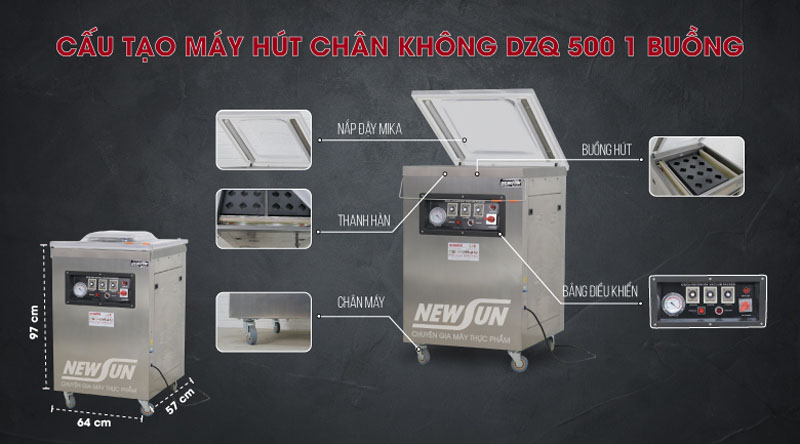 Máy hút chân không Newsun Promax DZQ500 - Hàng chính hãng