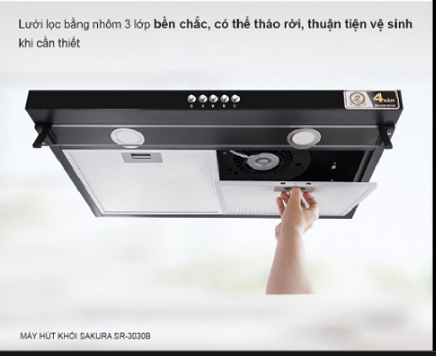 Máy hút khói Sakura SR-3030B - Hàng chính hãng