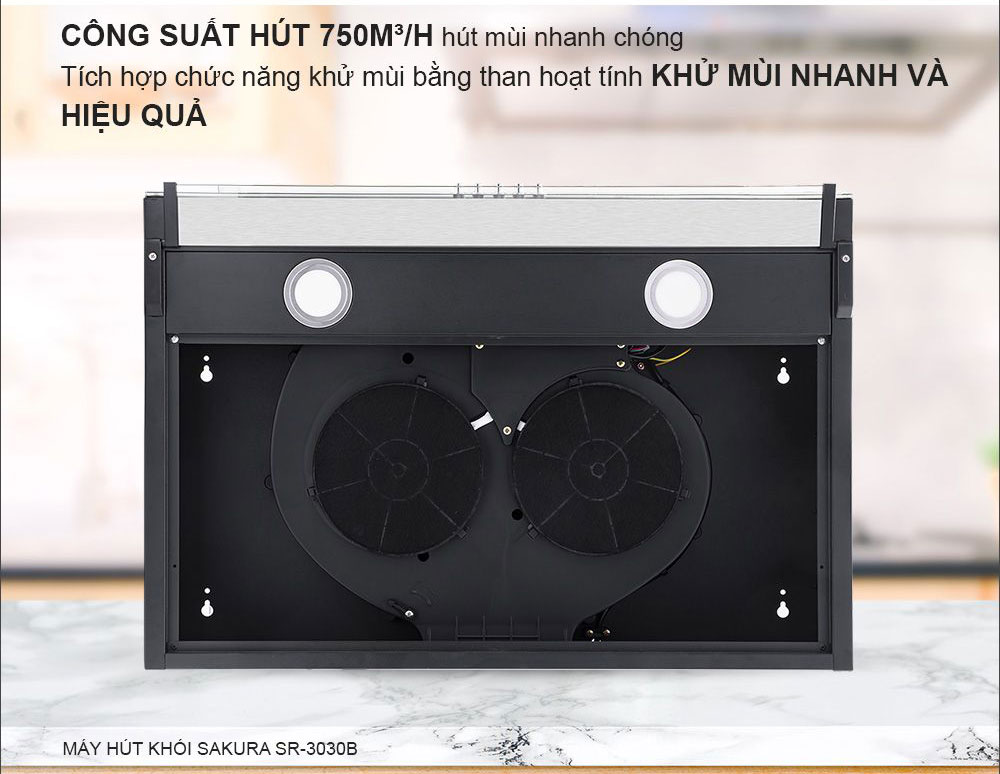 Máy hút khói Sakura SR-3030B - Hàng chính hãng