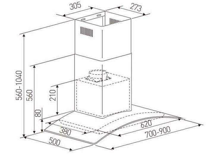 Máy hút khói khử mùi Arber AB-700B - Hàng chính hãng