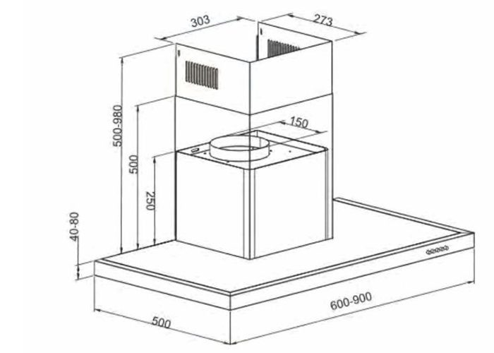 Máy hút khói khử mùi Arber AB-900X - Hàng chính hãng