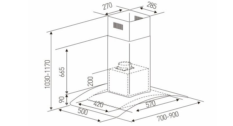 Máy hút khói khử mùi Arber ABTM01 - Hàng chính hãng
