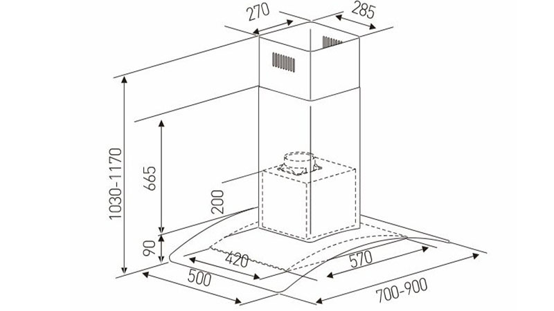 Máy hút khói khử mùi Arber ABTM02 - Hàng chính hãng