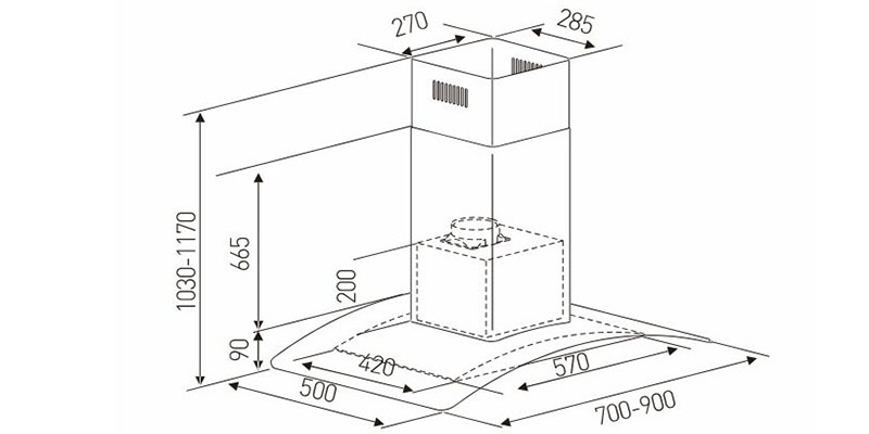 Máy hút khói khử mùi Arber ABTM05 - Hàng chính hãng