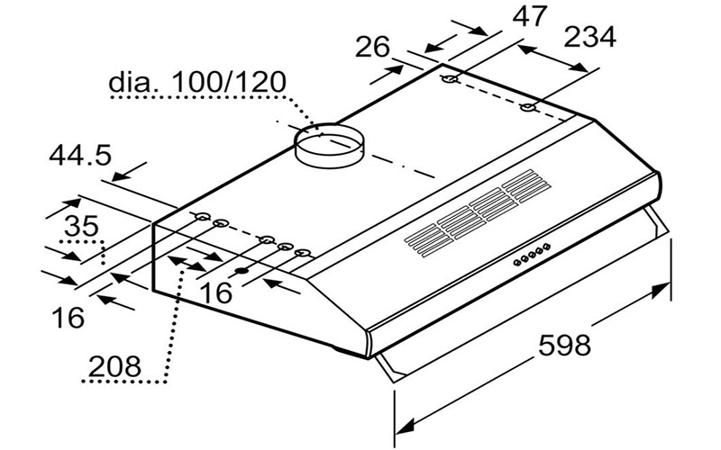 Máy hút khói khử mùi Bosch DHU635HB - Hàng chính hãng