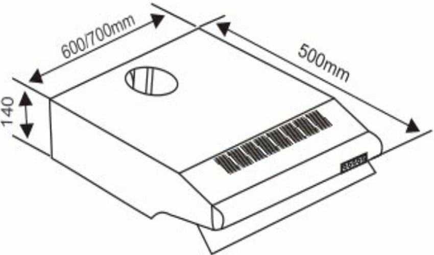 Máy hút khói khử mùi Capri CR-70P - Hàng chính hãng
