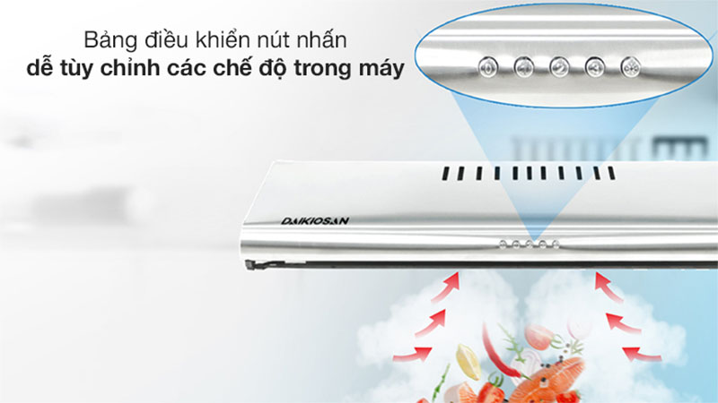 Bảng điều khiển của Máy hút khói khử mùi Daikiosan DKH-000006