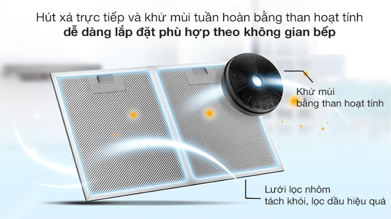 Chế độ hoạt động của Máy hút khói khử mùi Daikiosan DKH-000006