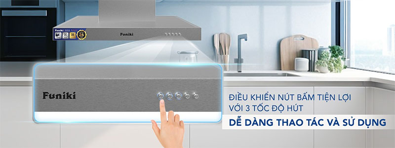 Máy hút mùi chữ T Funiki HKH9668 - Hàng chính hãng