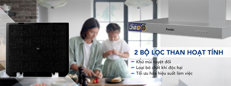 Máy hút mùi chữ T Funiki HKH9668 - Hàng chính hãng