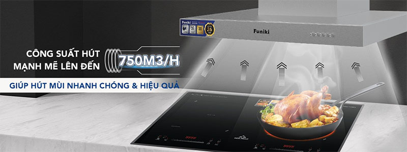 Máy hút mùi chữ T Funiki HKH9668 - Hàng chính hãng