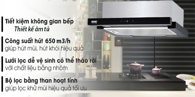 Máy hút mùi âm tủ Giovani G-169BTC - Hàng chính hãng