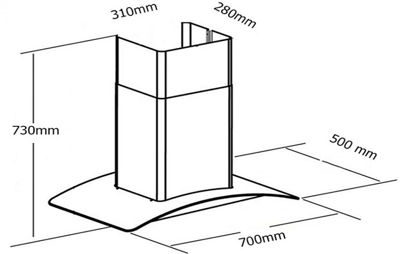 Máy hút khói khử mùi Grasso GS2-700 - Hàng chính hãng