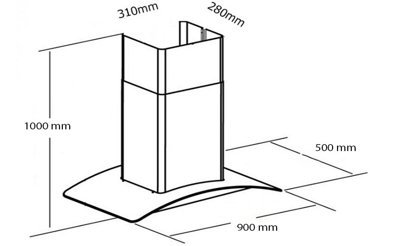 Máy hút khói khử mùi Grasso GS6-900 - Hàng chính hãng