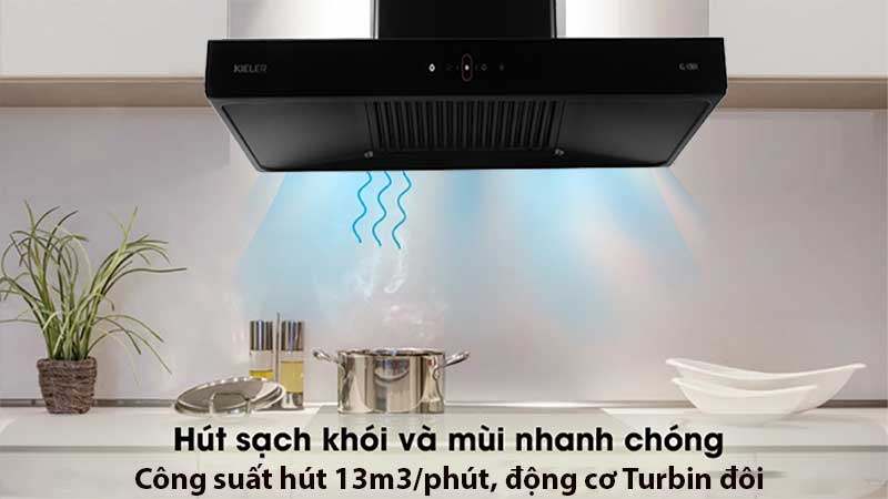 Công suất hút của Máy hút khói khử mùi Kieler KL-V904