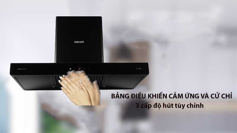 Bảng điều khiển của Máy hút khói khử mùi Kieler KL-V904