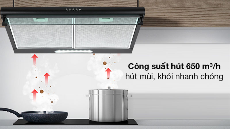 Công suất hút của Máy hút khói khử mùi Makano MKH-000006