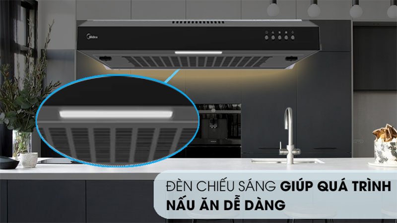 Máy hút khói khử mùi Midea 60F17 - Hàng chính hãng