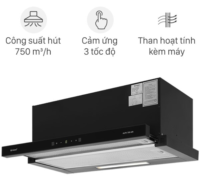 Máy hút khói khử mùi Pramie ALP9-700 AIR - Hàng chính hãng