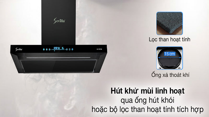 Chức năng của Máy hút khói khử mùi Sevilla SV-70T2B