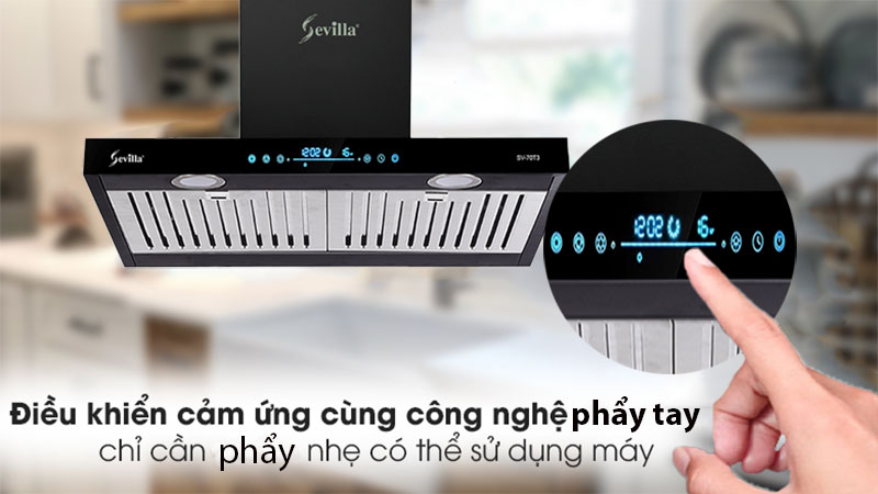 Bảng điều khiển của Máy hút khói khử mùi Sevilla SV-70T3