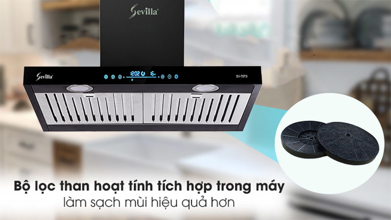 Bộ lọc than hoạt tính của Máy hút khói khử mùi Sevilla SV-70T3