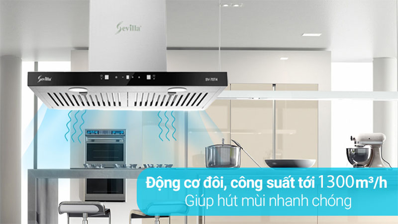 Máy hút khói khử mùi Sevilla SV-70T4 - Hàng chính hãng
