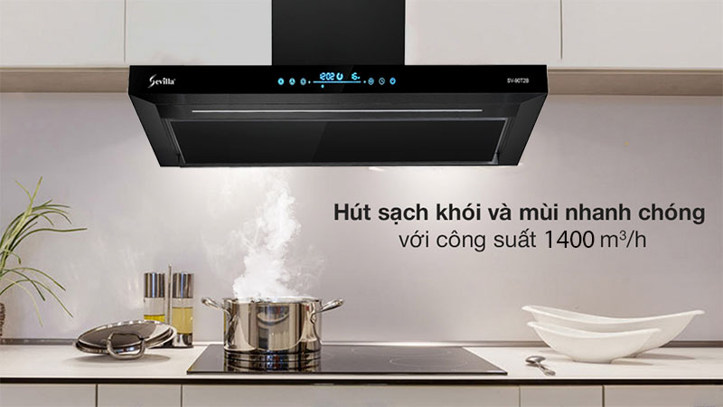 Công suất hút của Máy hút khói khử mùi Sevilla SV-90T2B