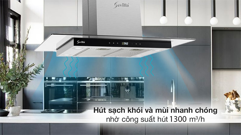 Máy hút khói khử mùi Sevilla SV-DL33K - Hàng chính hãng