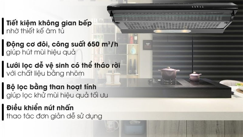 Máy hút khói khử mùi Torino FS303GE2XK23PU3V2LBL/F/90 - Hàng chính hãng