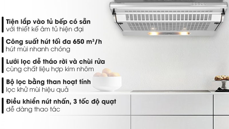 Máy hút khói khử mùi Torino FS303GE2XK23PU3V2LIX/F/70 - Hàng chính hãng