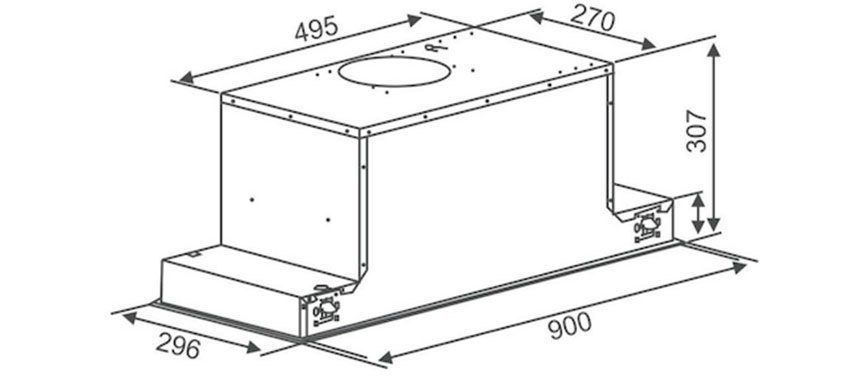 Máy hút khói khử mùi âm tủ Canzy CZ 68DT - Hàng chính hãng