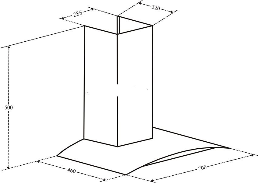 Máy hút khói khử mùi áp tường Canzy CZ 700TC - Hàng chính hãng